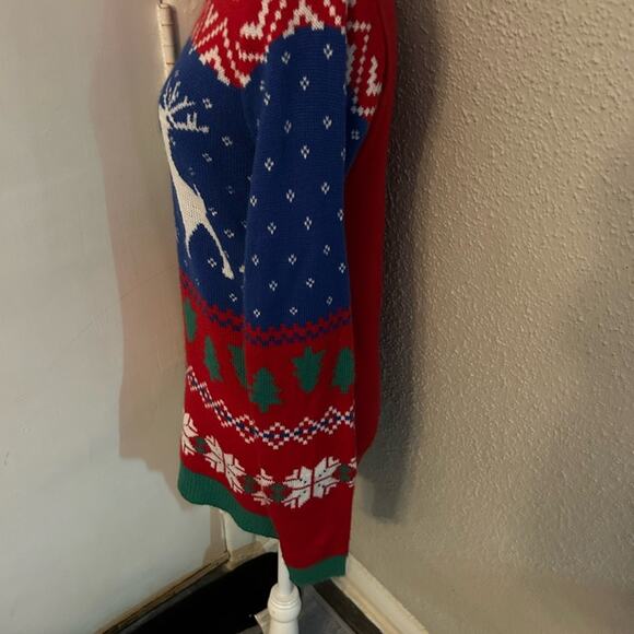 Jolly Sweaters Ugly Christmas Drinking Reindeer Sweater S Holiday Cozy Casual - Picture 6 of 12